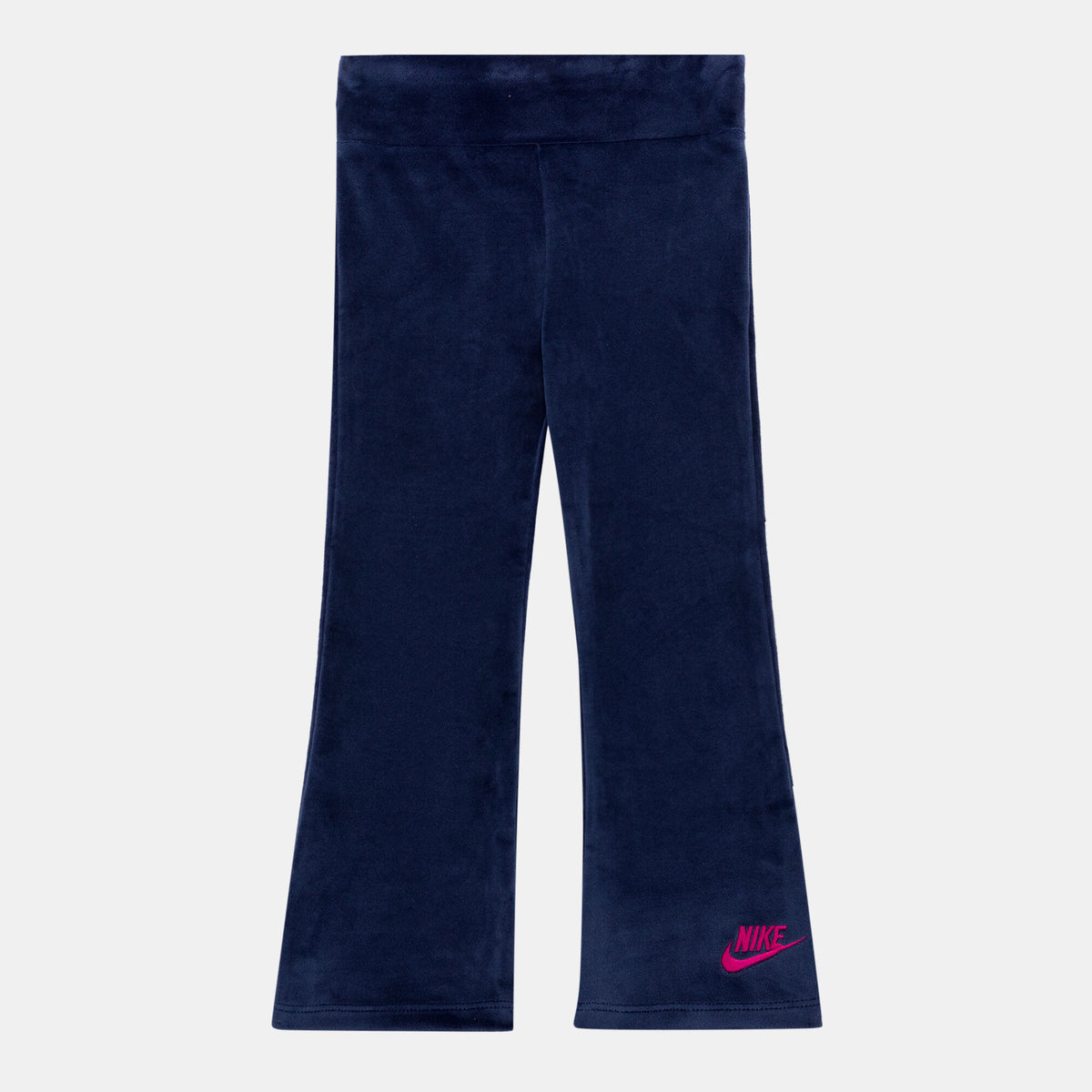 Nike Kids' Velour Leggings in blue, front view