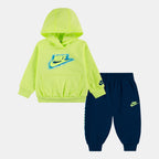 Nike Kids' Sportswear Hoodie and Joggers Set in blue, front view