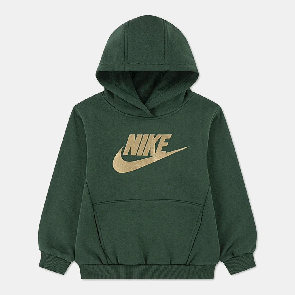 Nike Kids' Sportswear Club Hoodie in green, front view