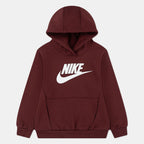 Nike Kids' Sportswear Club Hoodie in red, front view