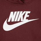 Nike Kids' Sportswear Club Hoodie in red, detail view