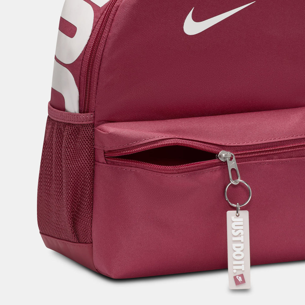 Nike Kids' Brasilia JDI Mini Backpack in pink, detail view
