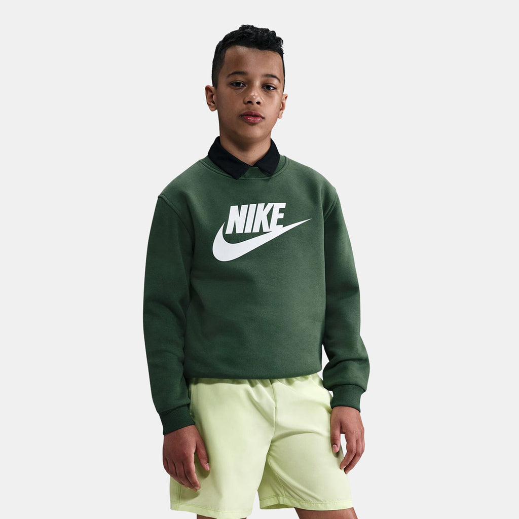 Nike Kids' Sportswear Club Sweatshirt in green, front view