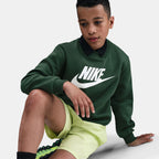 Nike Kids' Sportswear Club Sweatshirt in green, detail view