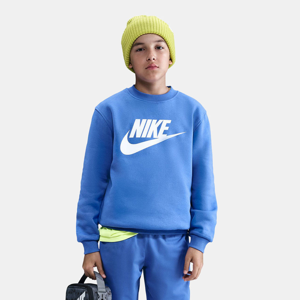 Nike Kids' Sportswear Club Sweatshirt in blue, front view