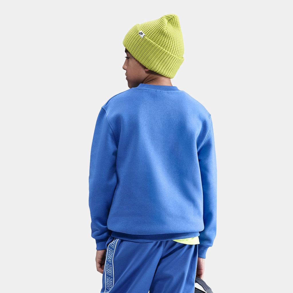 Nike Kids' Sportswear Club Sweatshirt in blue, back view