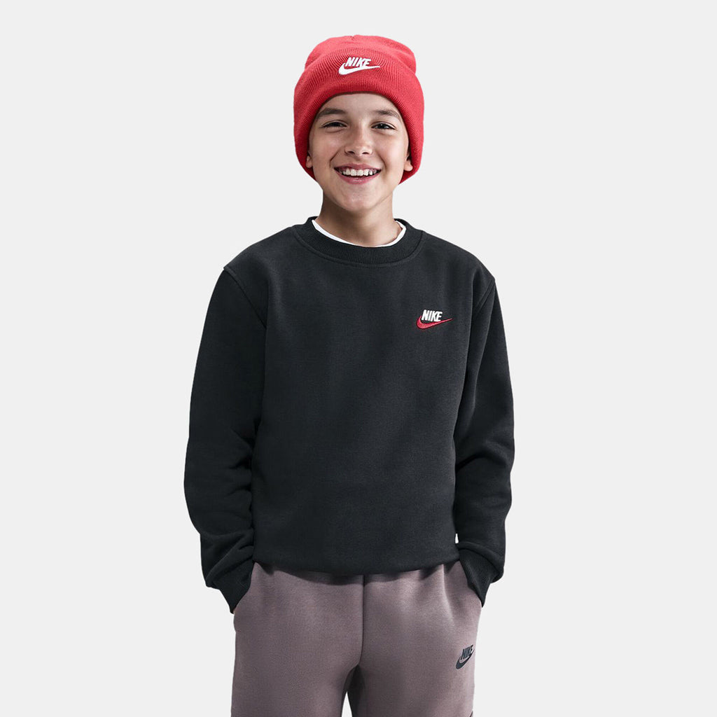 Nike Kids' Sportswear Club Fleece Sweatshirt in grey, front view