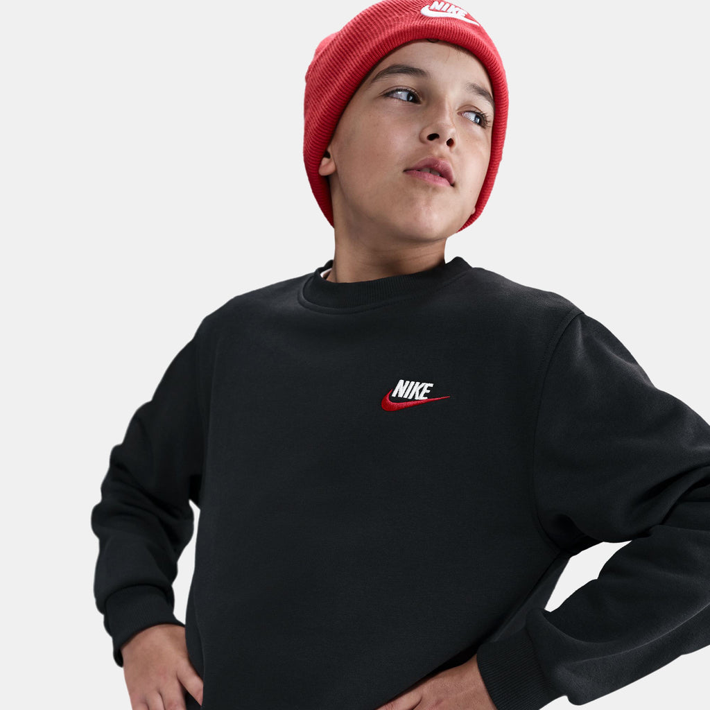 Nike Kids' Sportswear Club Fleece Sweatshirt in grey, side view