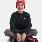 Nike Kids' Sportswear Club Fleece Sweatshirt in grey, detail view