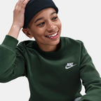 Nike Kids' Sportswear Club Fleece Sweatshirt in green, detail view