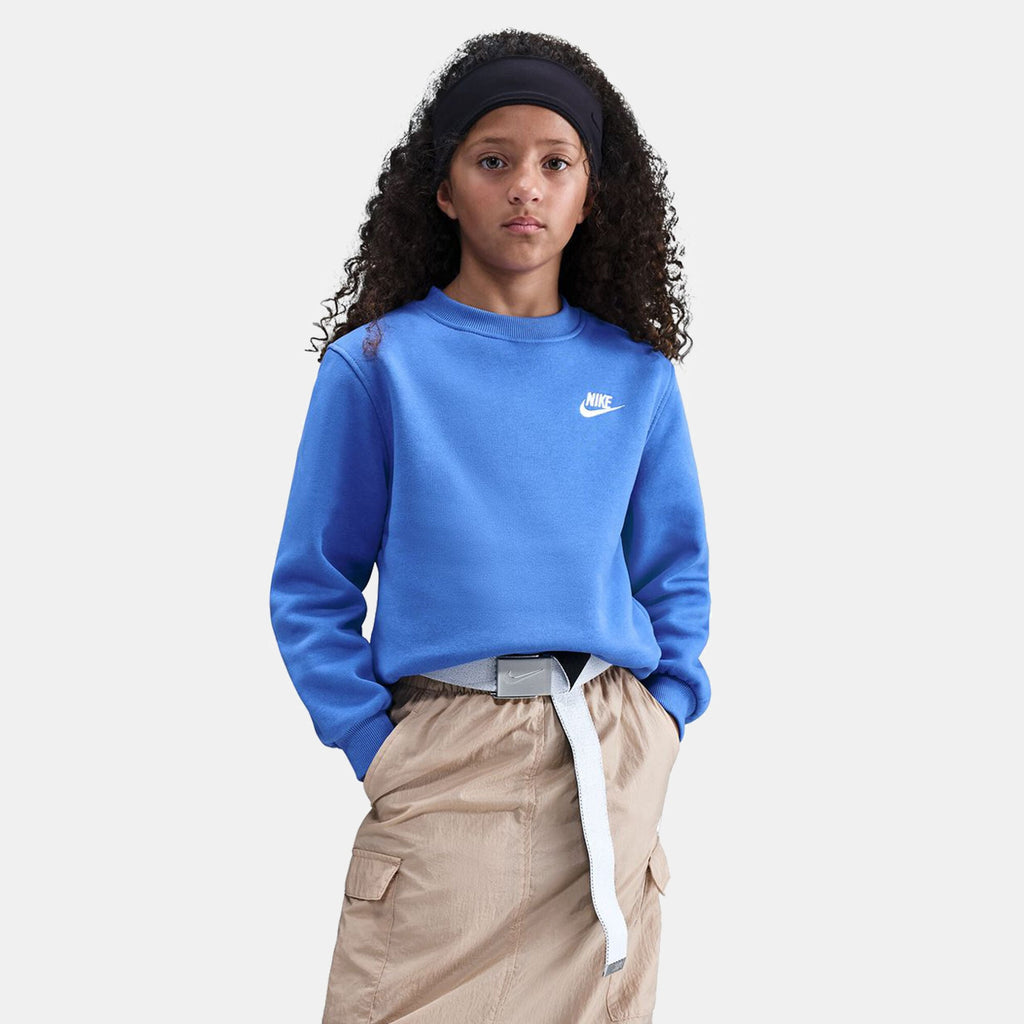 Nike Kids' Sportswear Club Fleece Sweatshirt in blue, front view