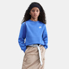 Nike Kids' Sportswear Club Fleece Sweatshirt in blue, front view