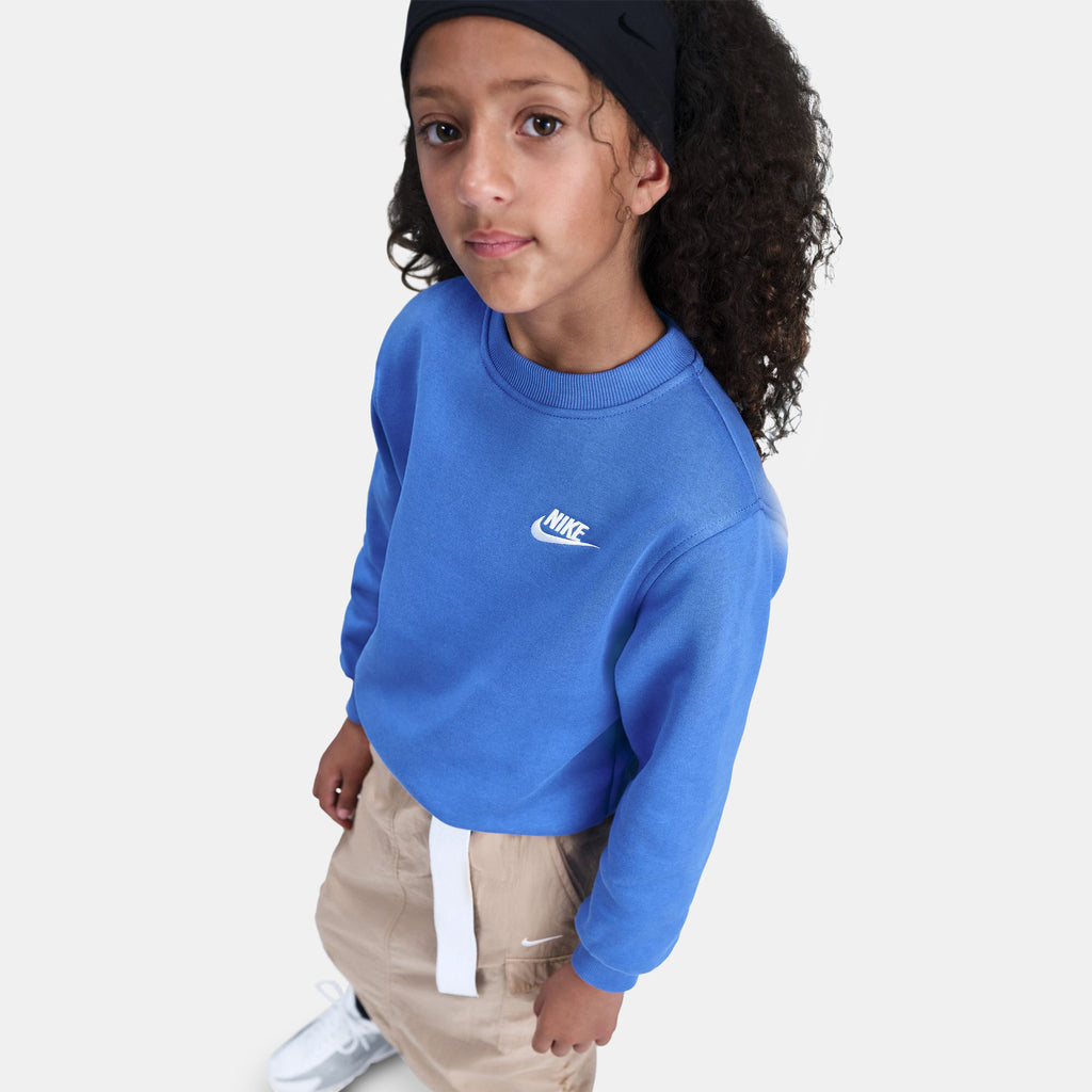 Nike Kids' Sportswear Club Fleece Sweatshirt in blue, side view