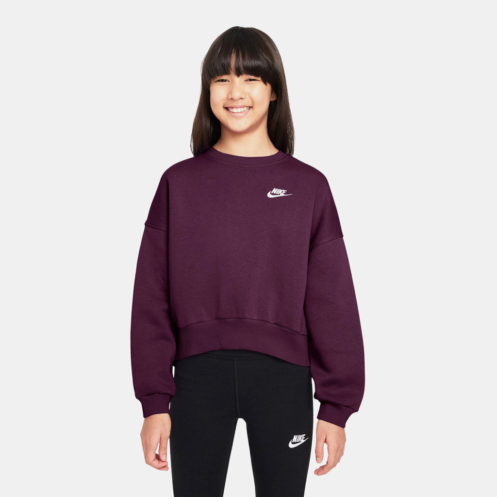 Nike Kids' Sportswear Club Sweatshirt in red, front view