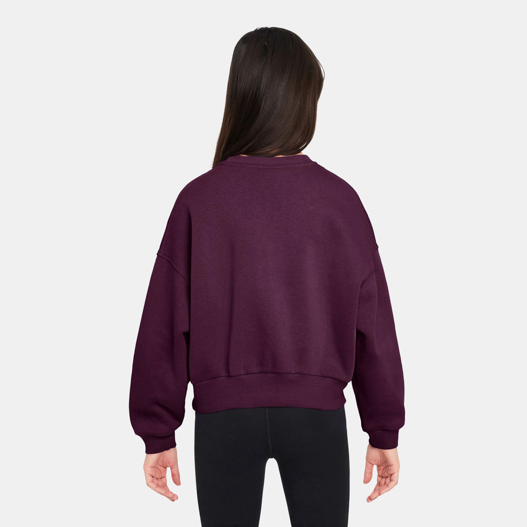 Nike Kids' Sportswear Club Sweatshirt in red, back view