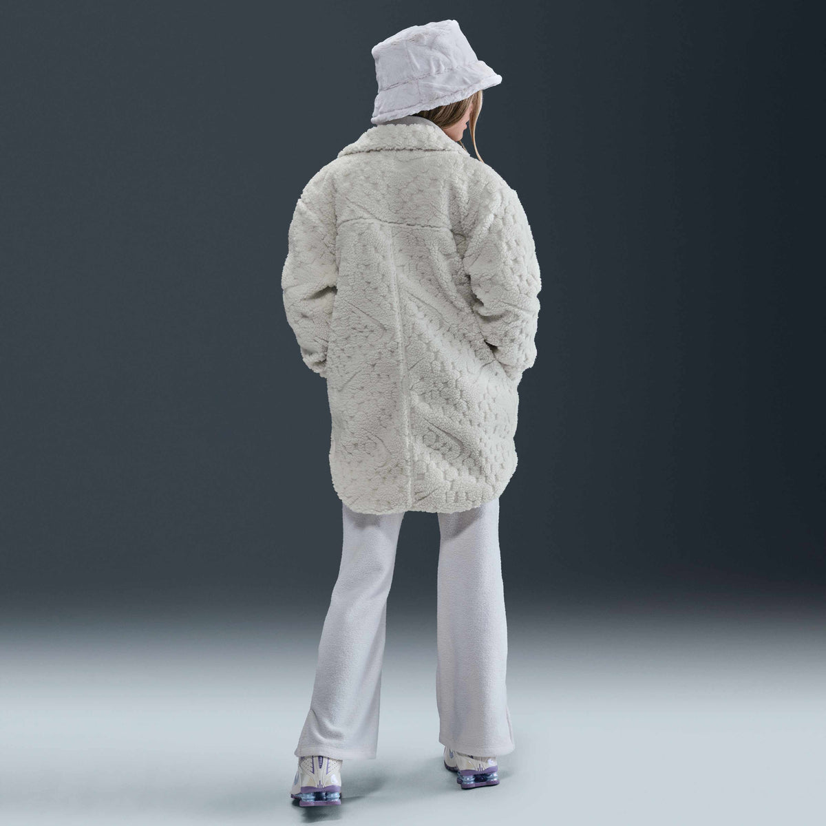 Nike Kids' Sportswear Jacket in beige, detail view