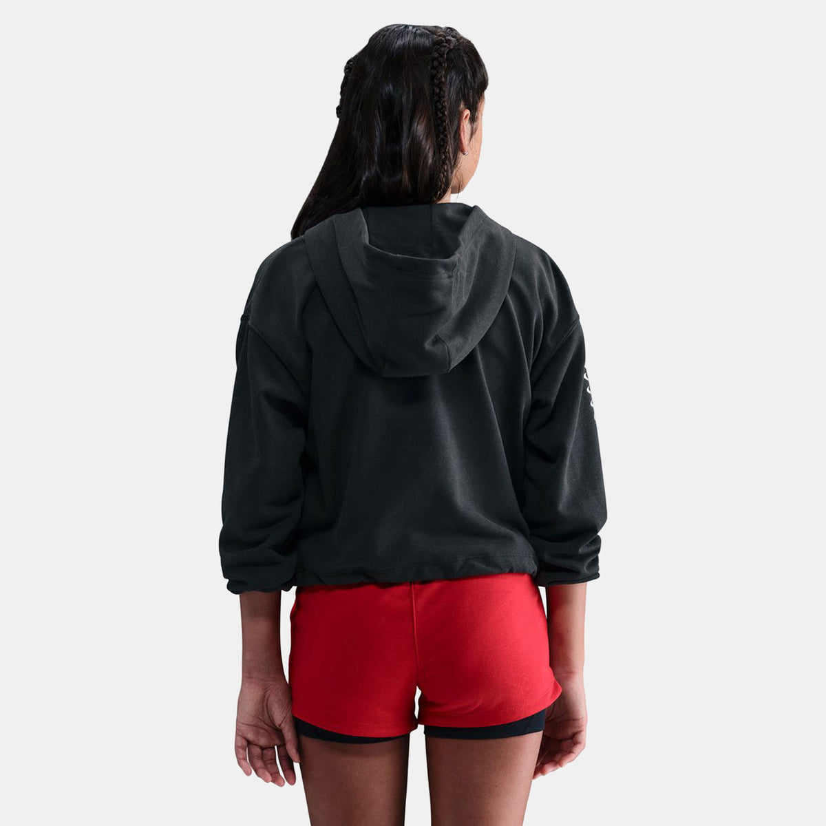 Nike Kids' Sportswear Dri-FIT Training Hoodie in black, back view