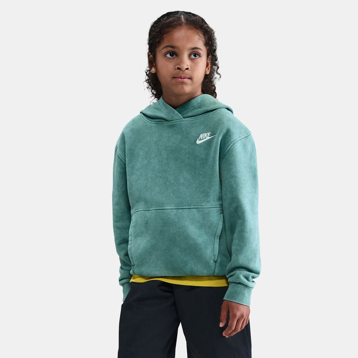 Nike Kids' Sportswear Hoodie in green, front view