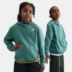 Nike Kids' Sportswear Hoodie in green, detail view