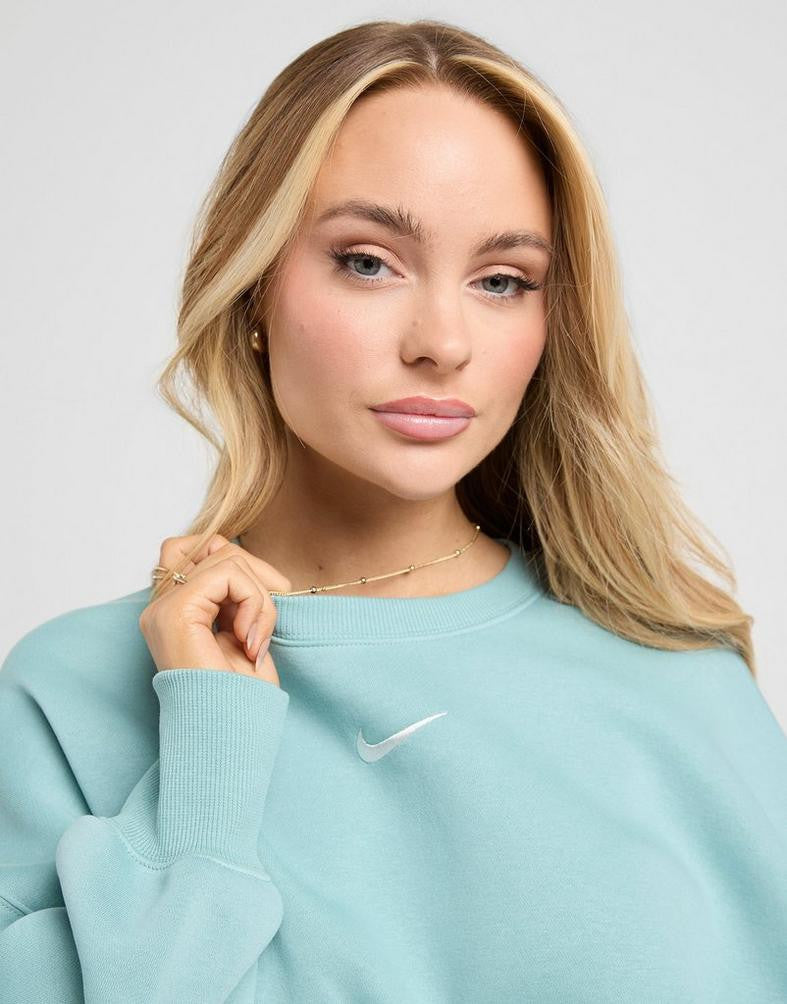 Nike Phoenix Fleece oversized women's sweatshirt in cannon, detail view