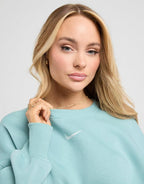 Nike Phoenix Fleece oversized women's sweatshirt in cannon, detail view
