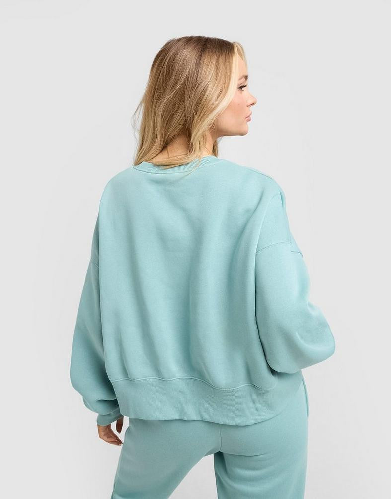 Nike Phoenix Fleece oversized women's sweatshirt in cannon, close-up
